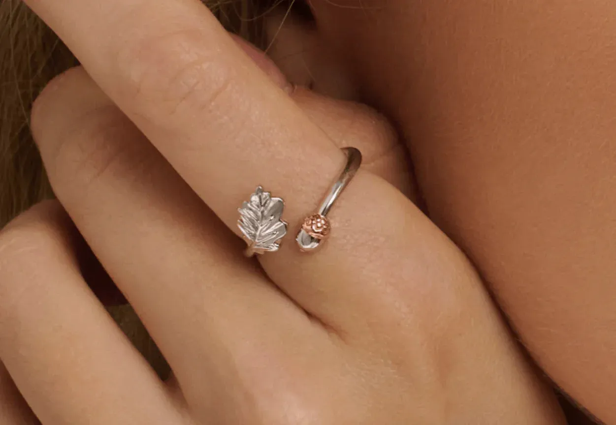 Clogau Jewellery Royal Clogau Sterling Silver Oak Leaf Ring