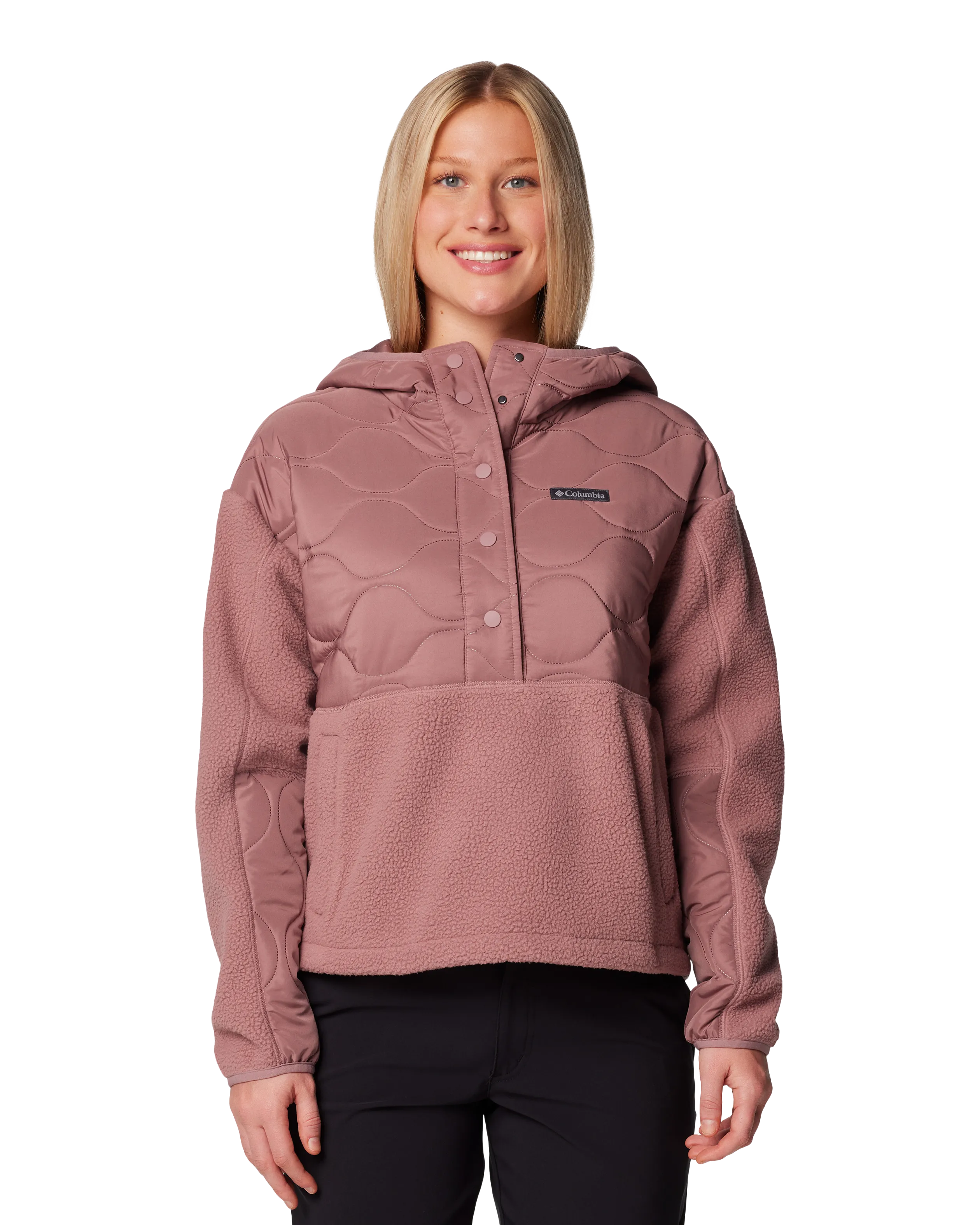 Cloud Point Hooded Fleece Jacket in Fig