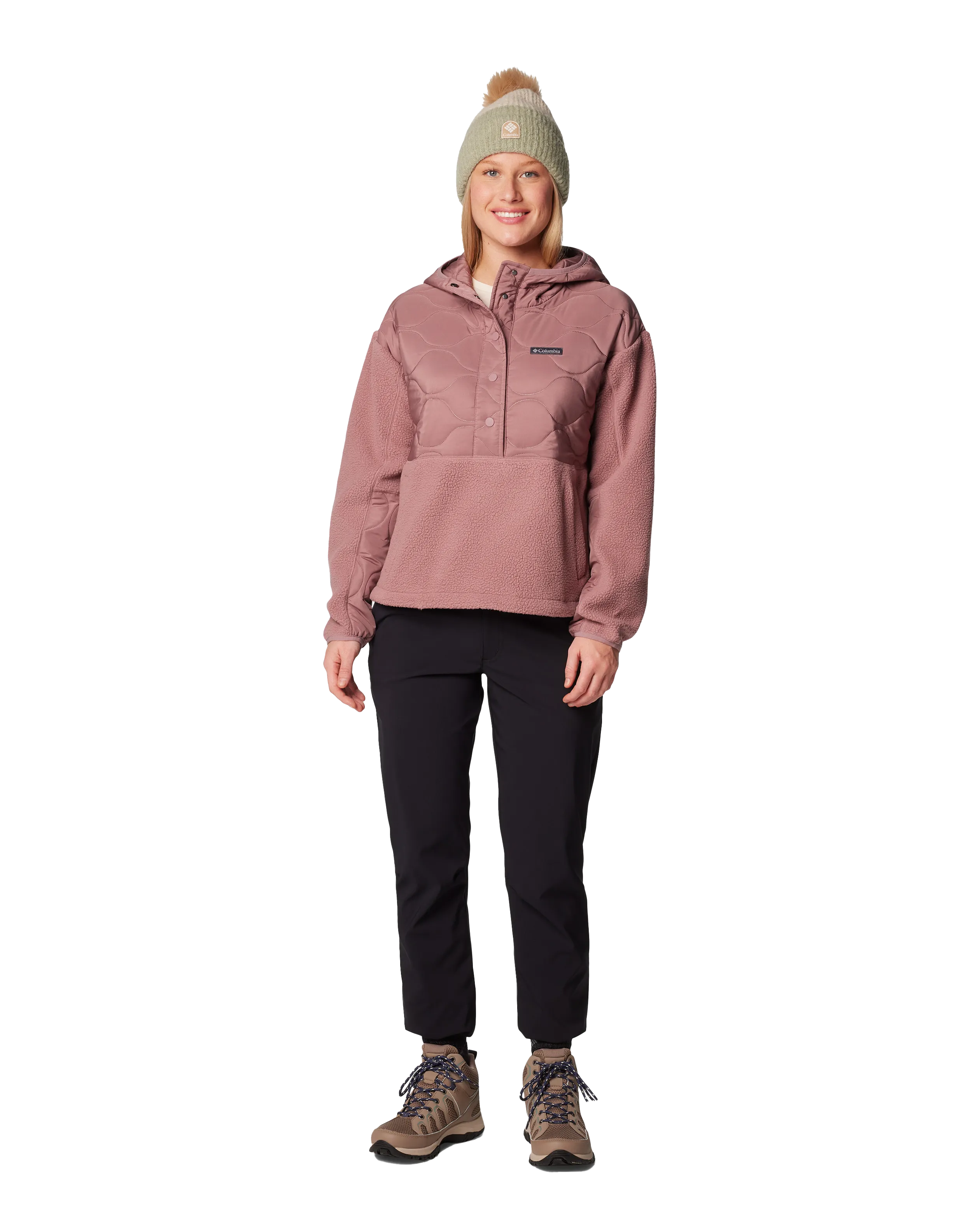 Cloud Point Hooded Fleece Jacket in Fig