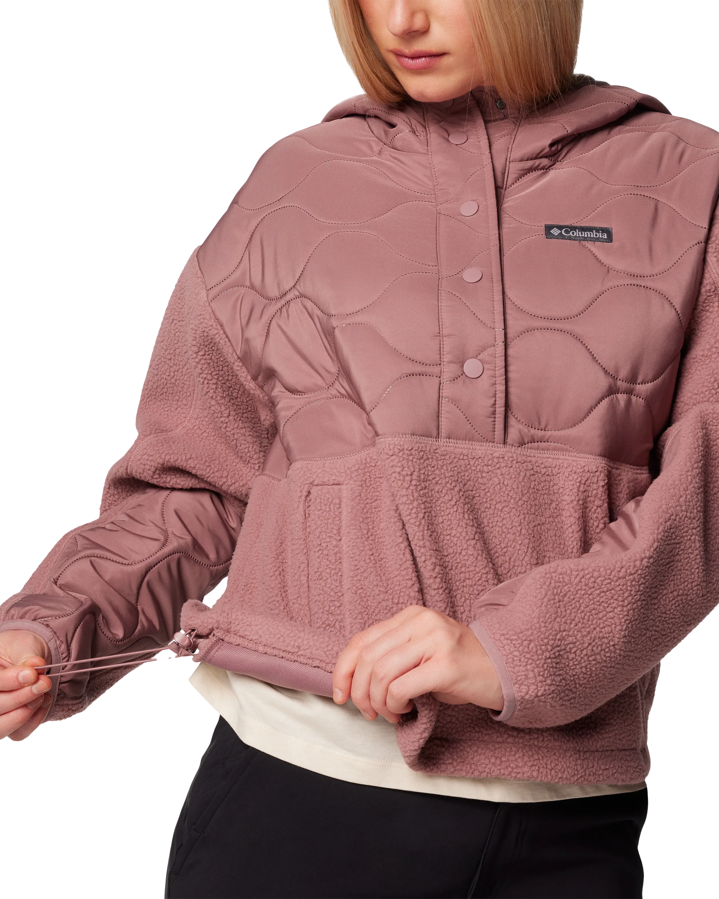 Cloud Point Hooded Fleece Jacket in Fig