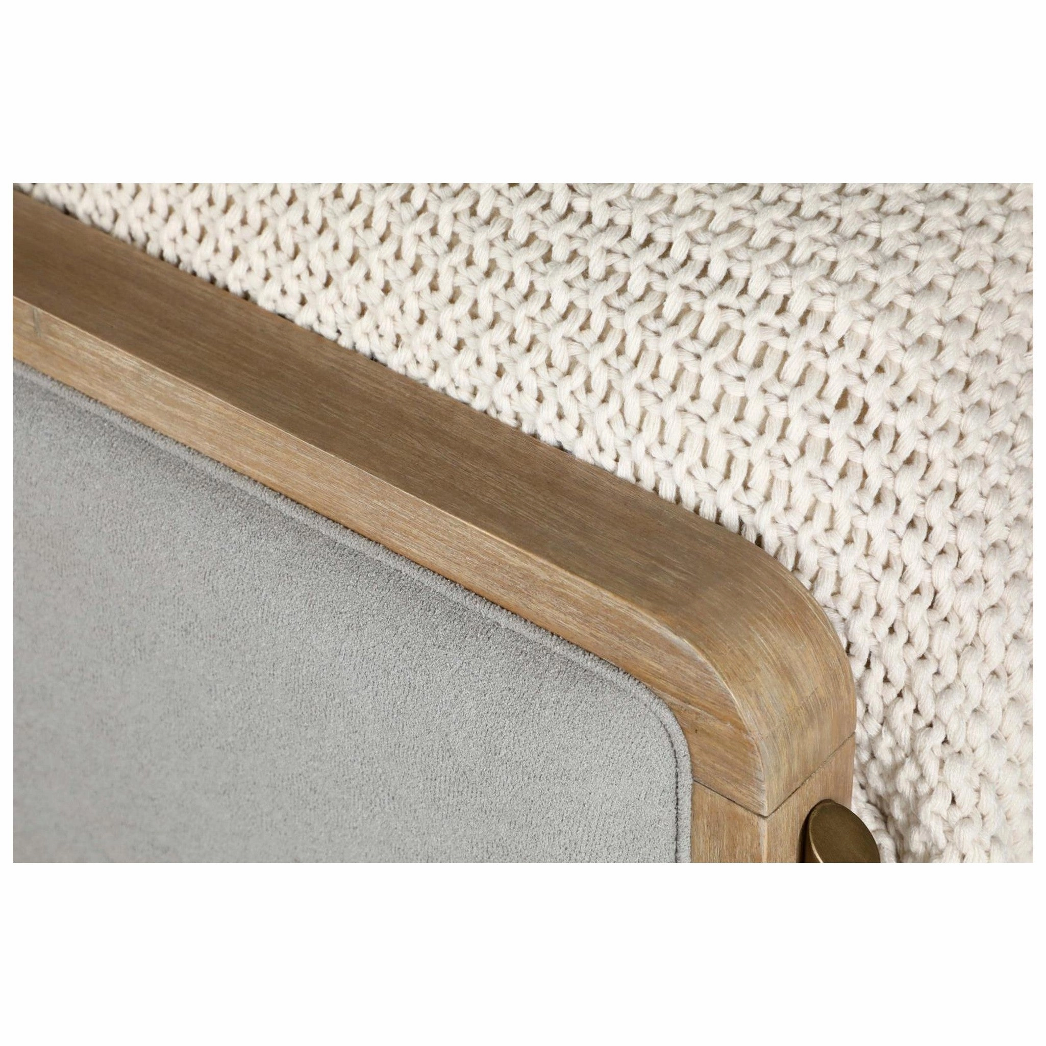 Coaster Arini Upholstered Eastern King Panel Bed Sand Wash And Grey