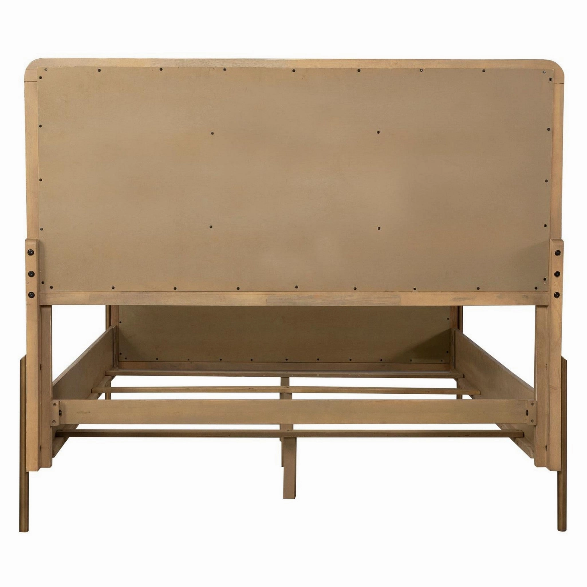 Coaster Arini Upholstered Eastern King Panel Bed Sand Wash And Natural Cane