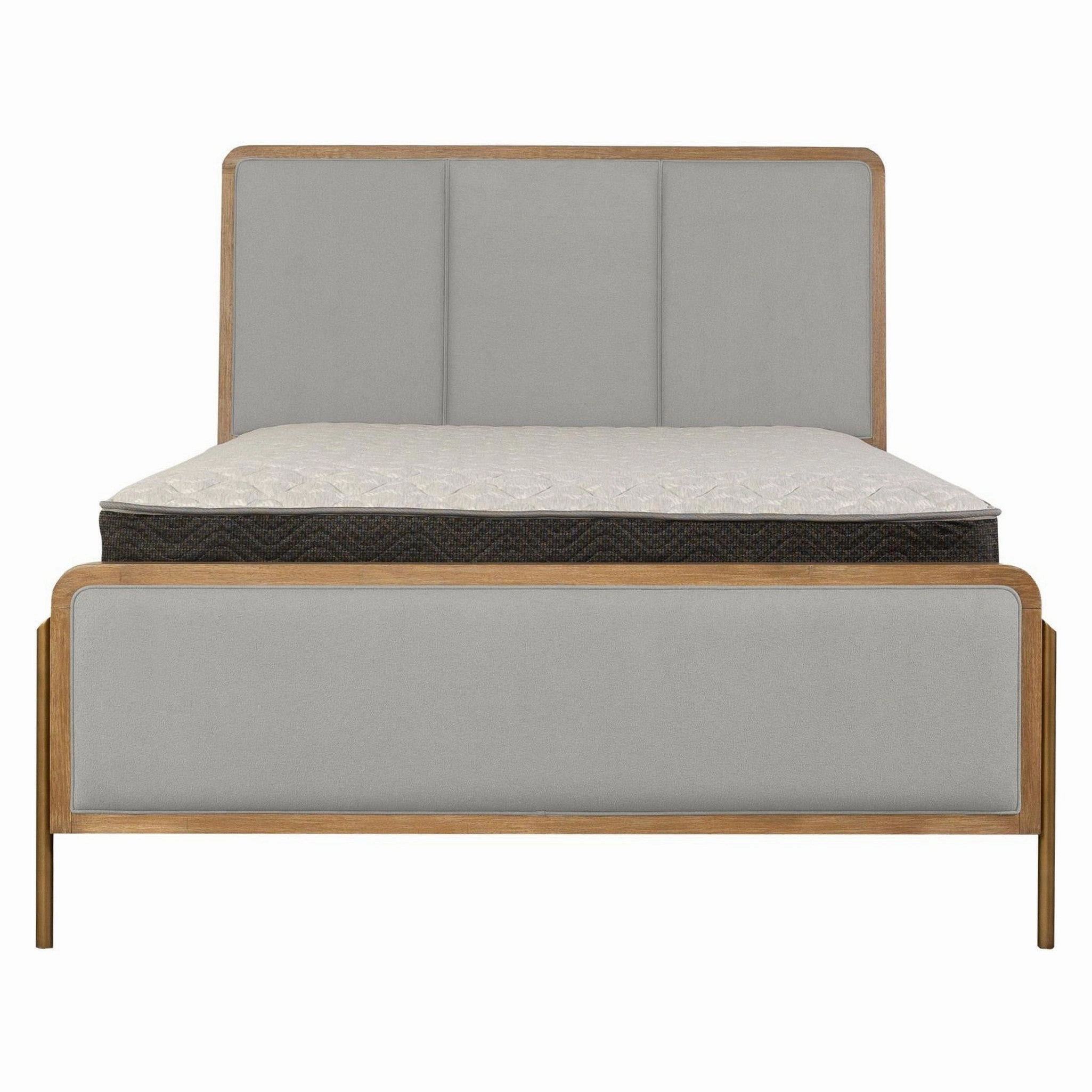 Coaster Arini Upholstered Queen Panel Bed Sand Wash And Grey