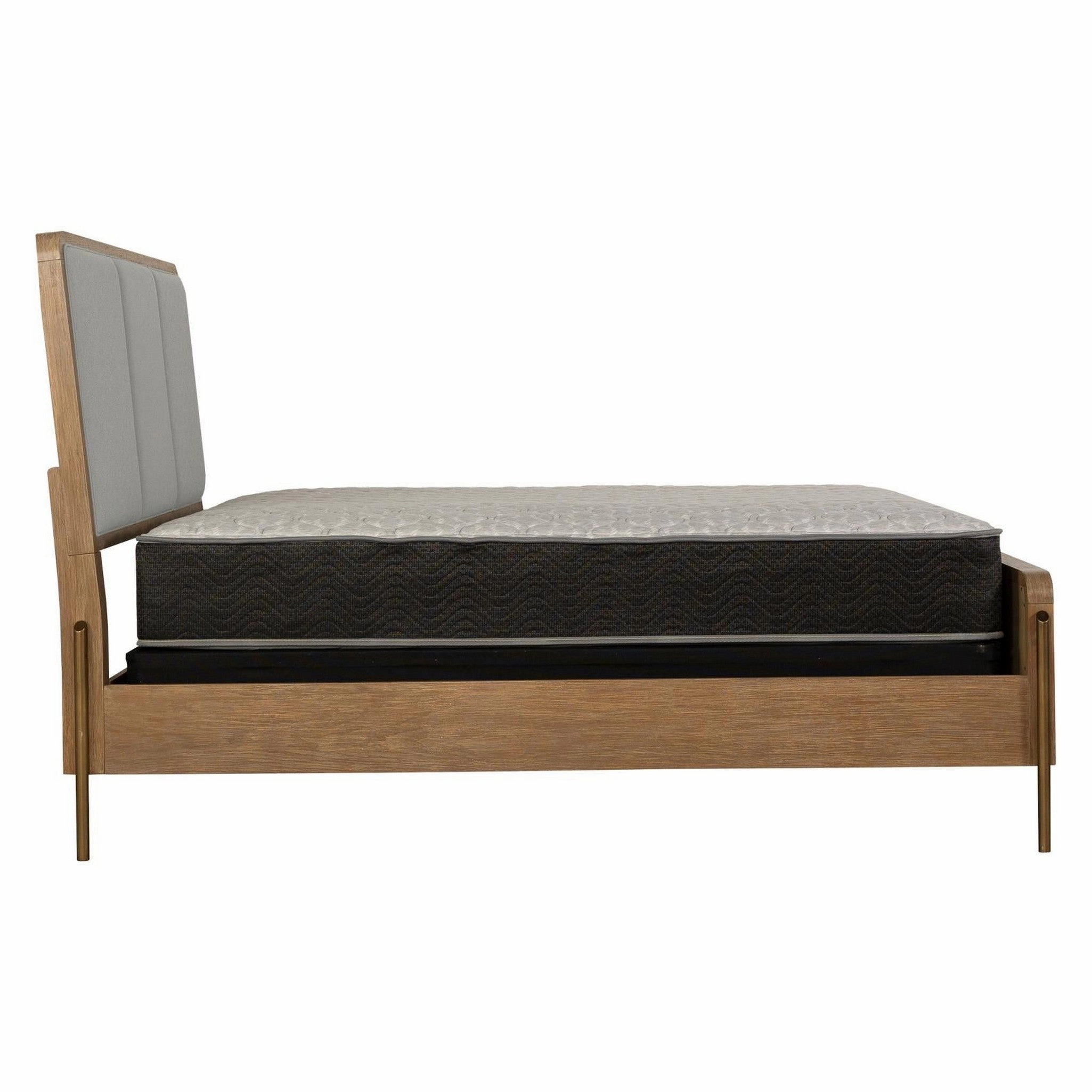 Coaster Arini Upholstered Queen Panel Bed Sand Wash And Grey