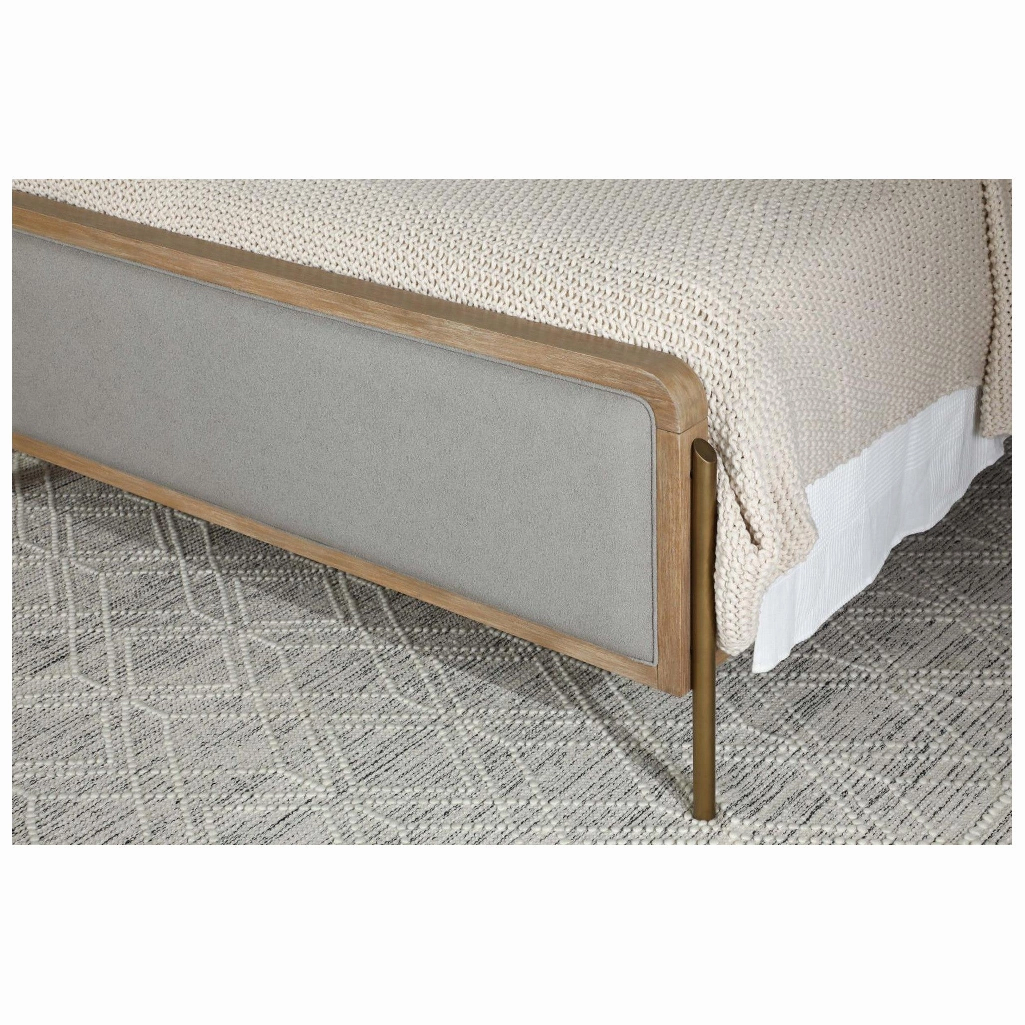 Coaster Arini Upholstered Queen Panel Bed Sand Wash And Grey