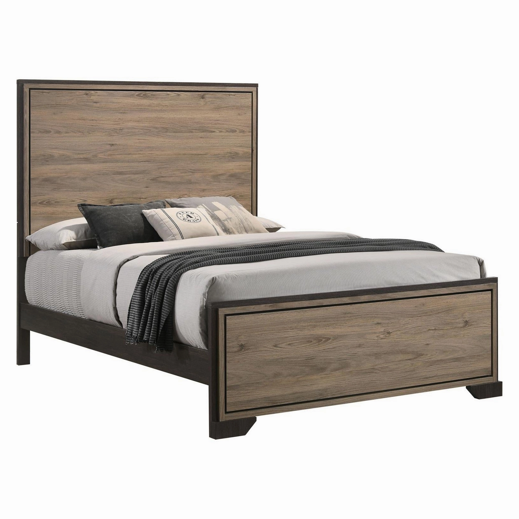 Coaster Baker Panel Queen Bed Brown And Light Taupe