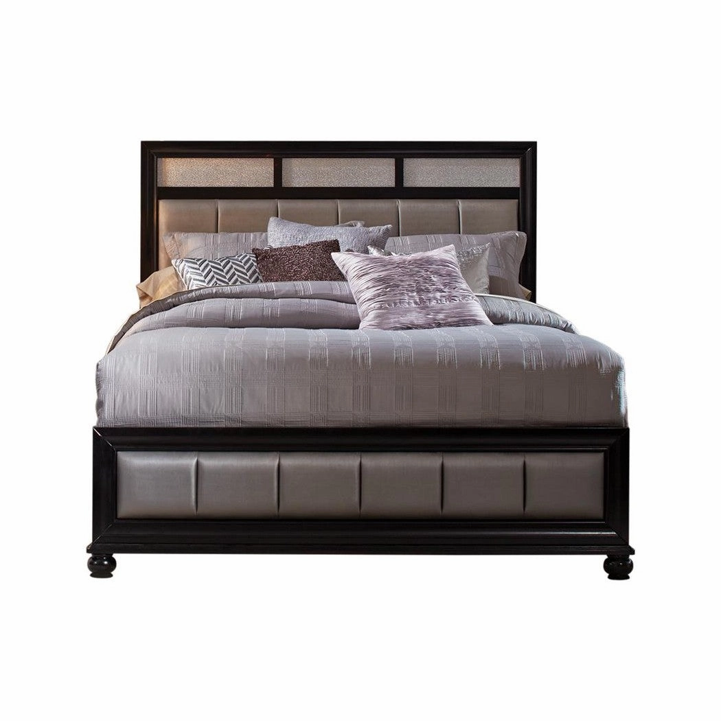 Coaster Barzini Queen Upholstered Bed Black And Grey