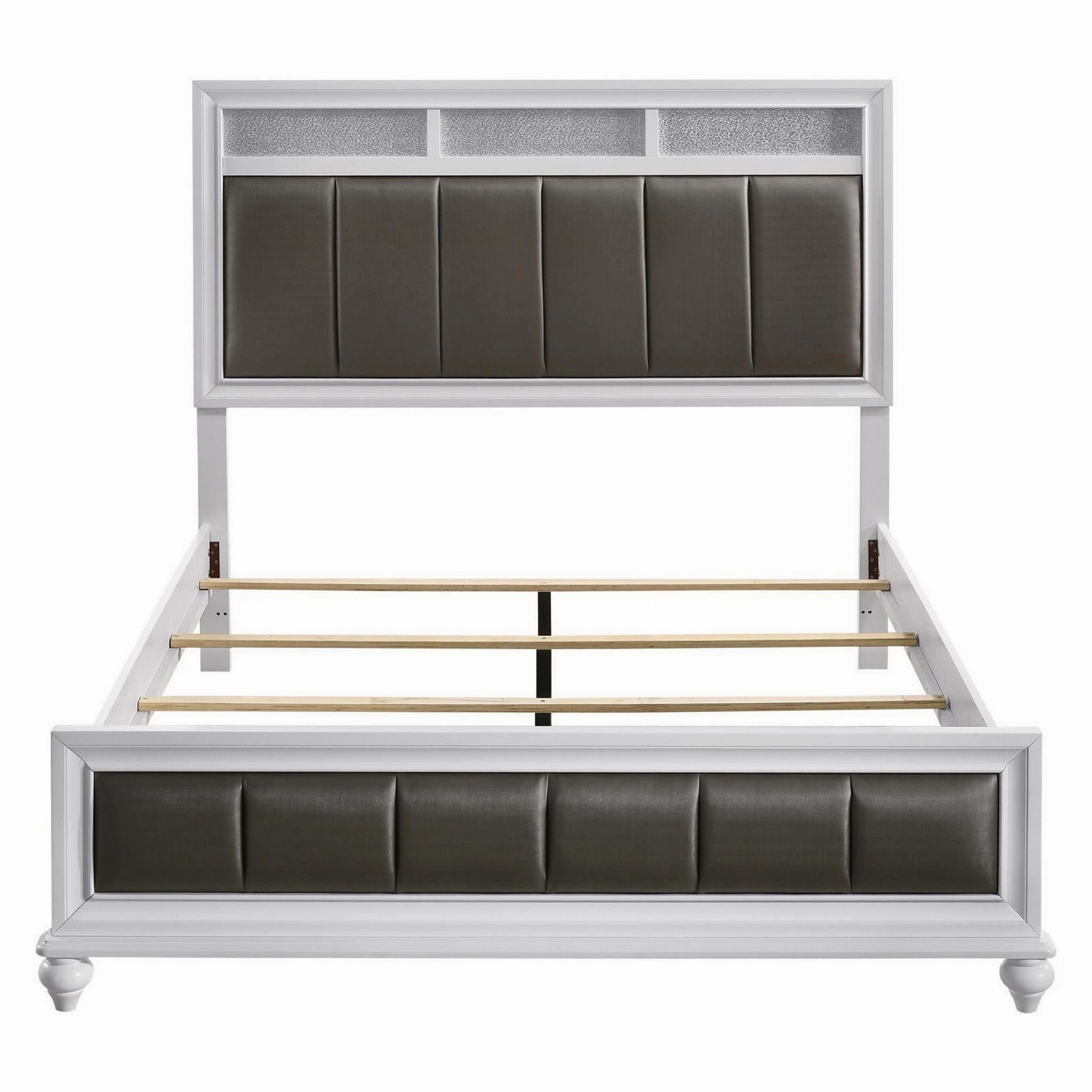 Coaster Barzini Queen Upholstered Panel Bed White