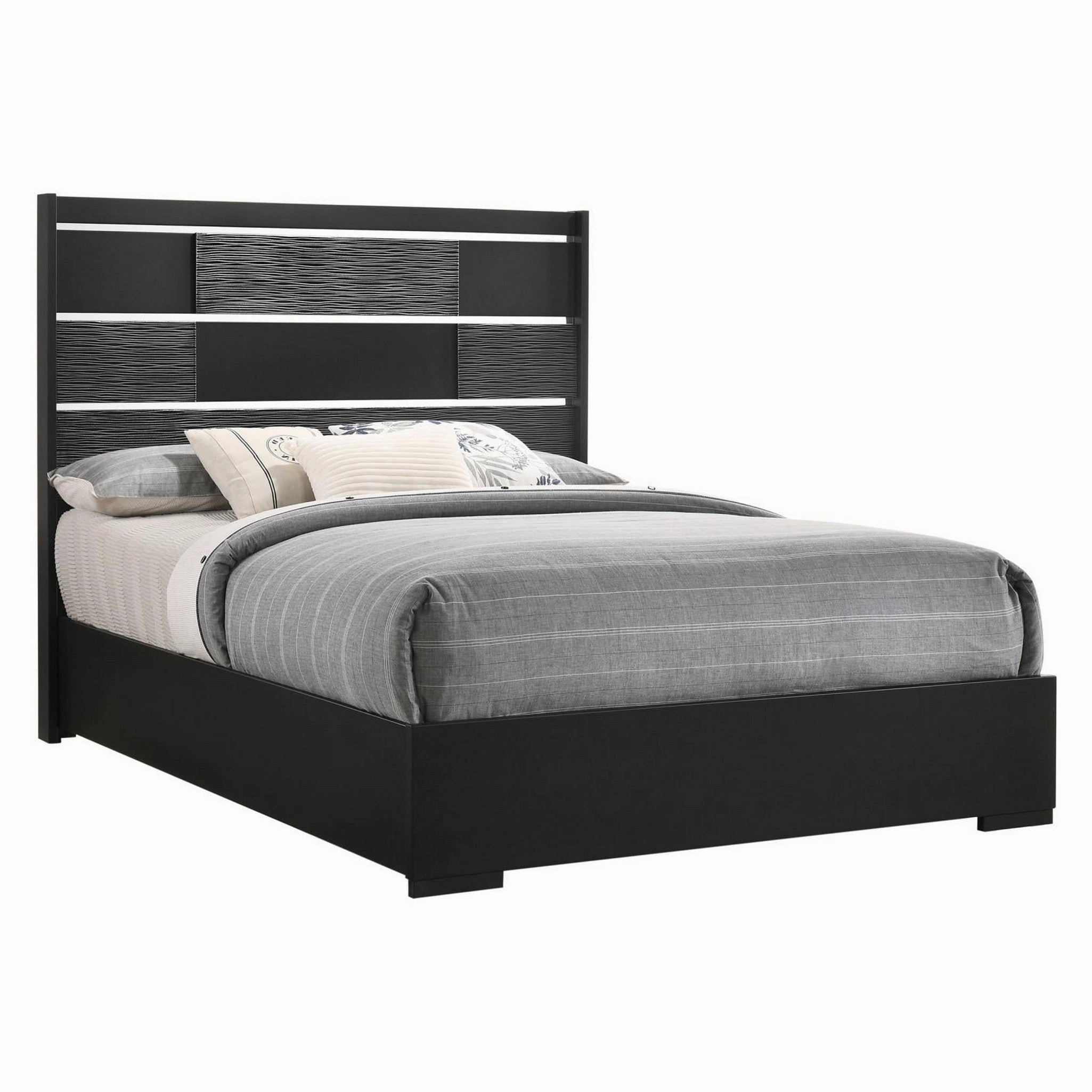 Coaster Blacktoft Queen Panel Bed Black