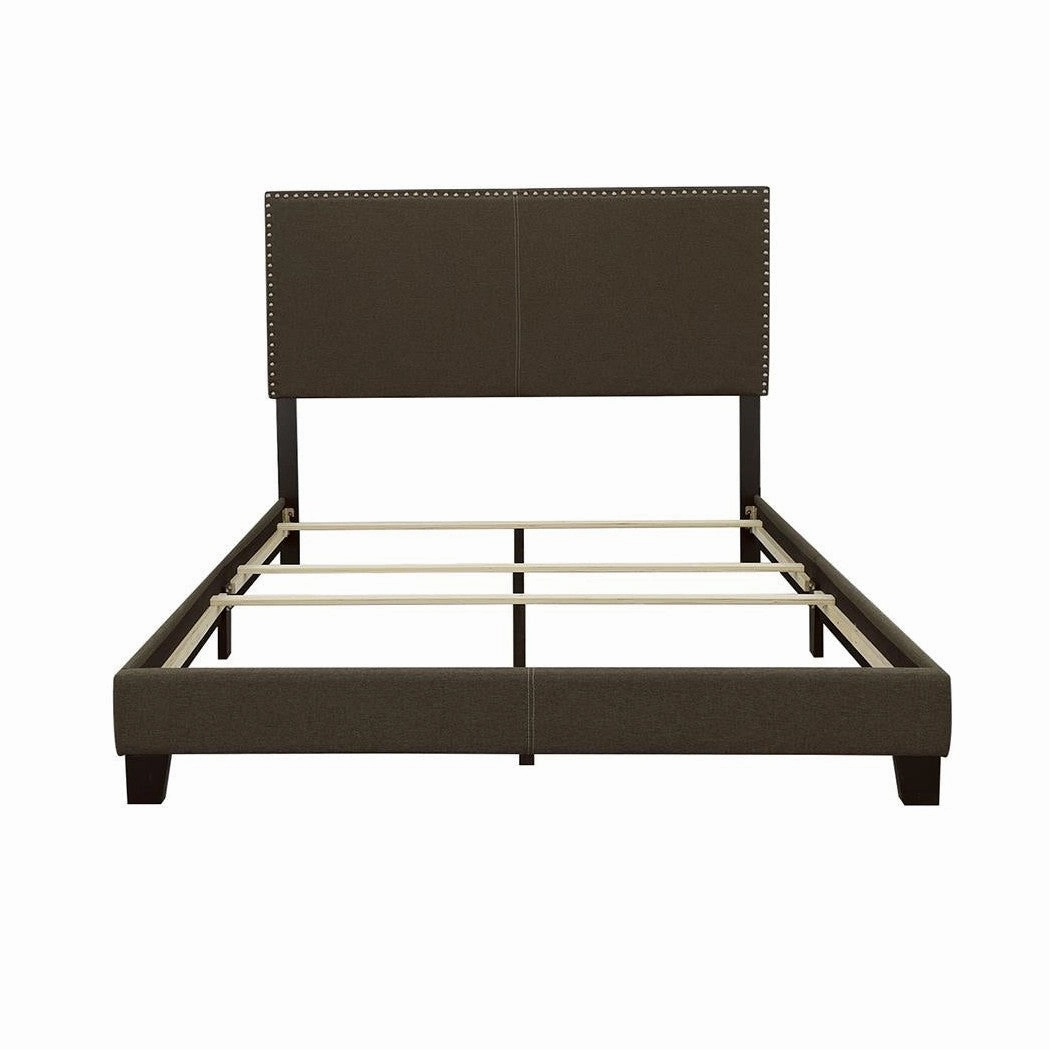 Coaster Boyd Queen Upholstered Bed With Nailhead Trim Charcoal