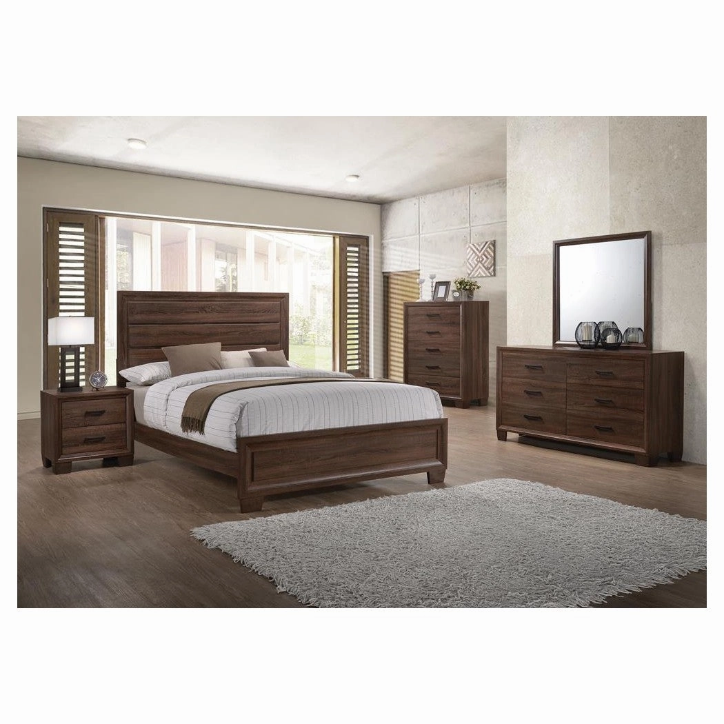 Coaster Brandon Eastern King Panel Bed Medium Warm Brown