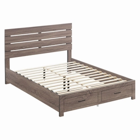 Coaster Brantford Eastern King Storage Bed Barrel Oak bed frame,bed base,bedroom furniture