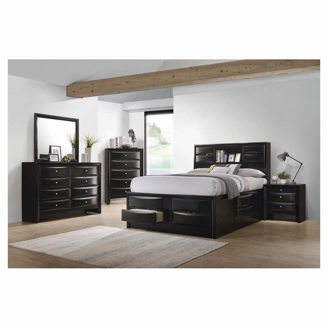 Coaster Briana California King Platform Storage Bed Black