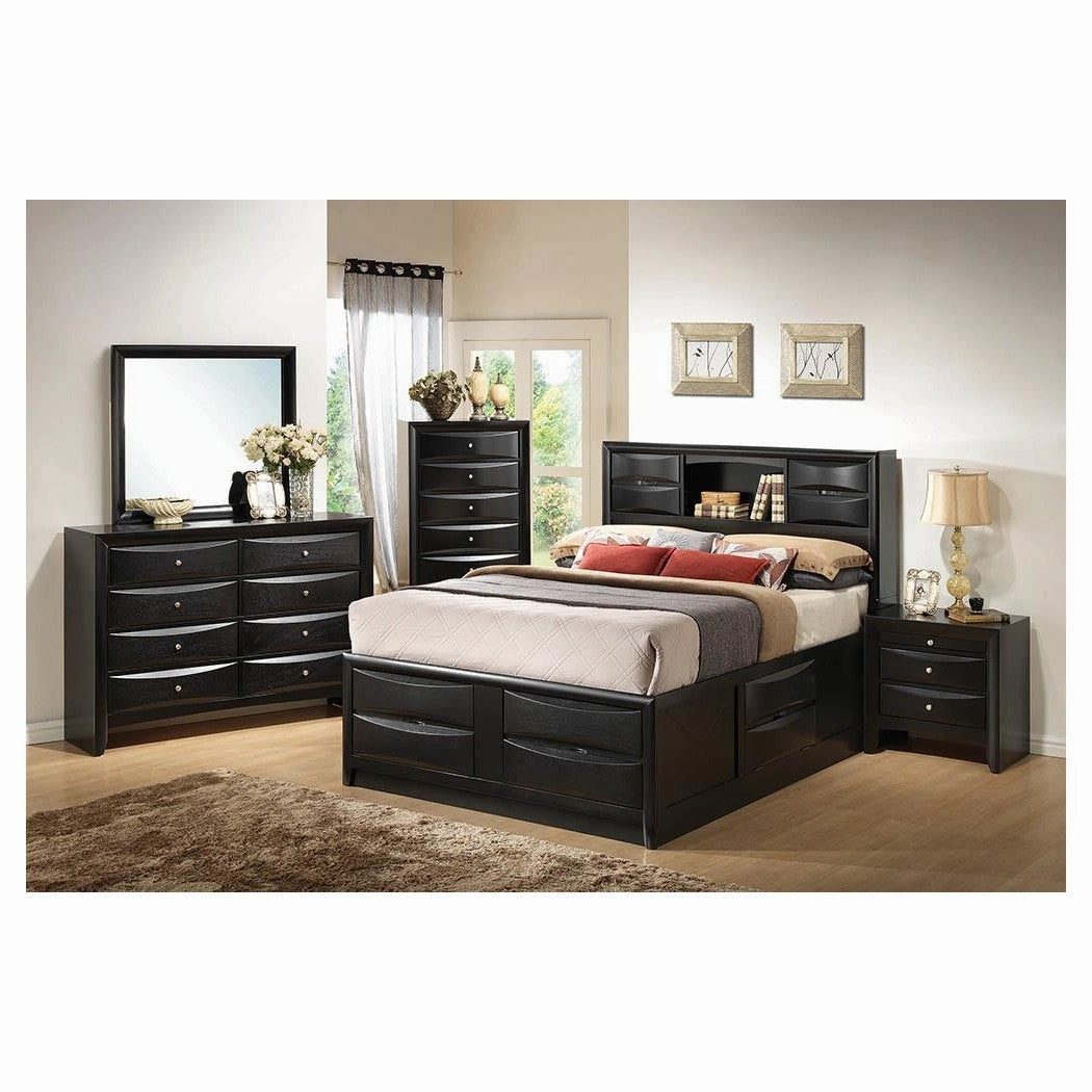 Coaster Briana Eastern King Platform Storage Bed Black