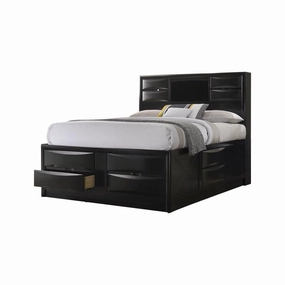 Coaster Briana Queen Platform Storage Bed Black bed frame,bed base,bedroom furniture