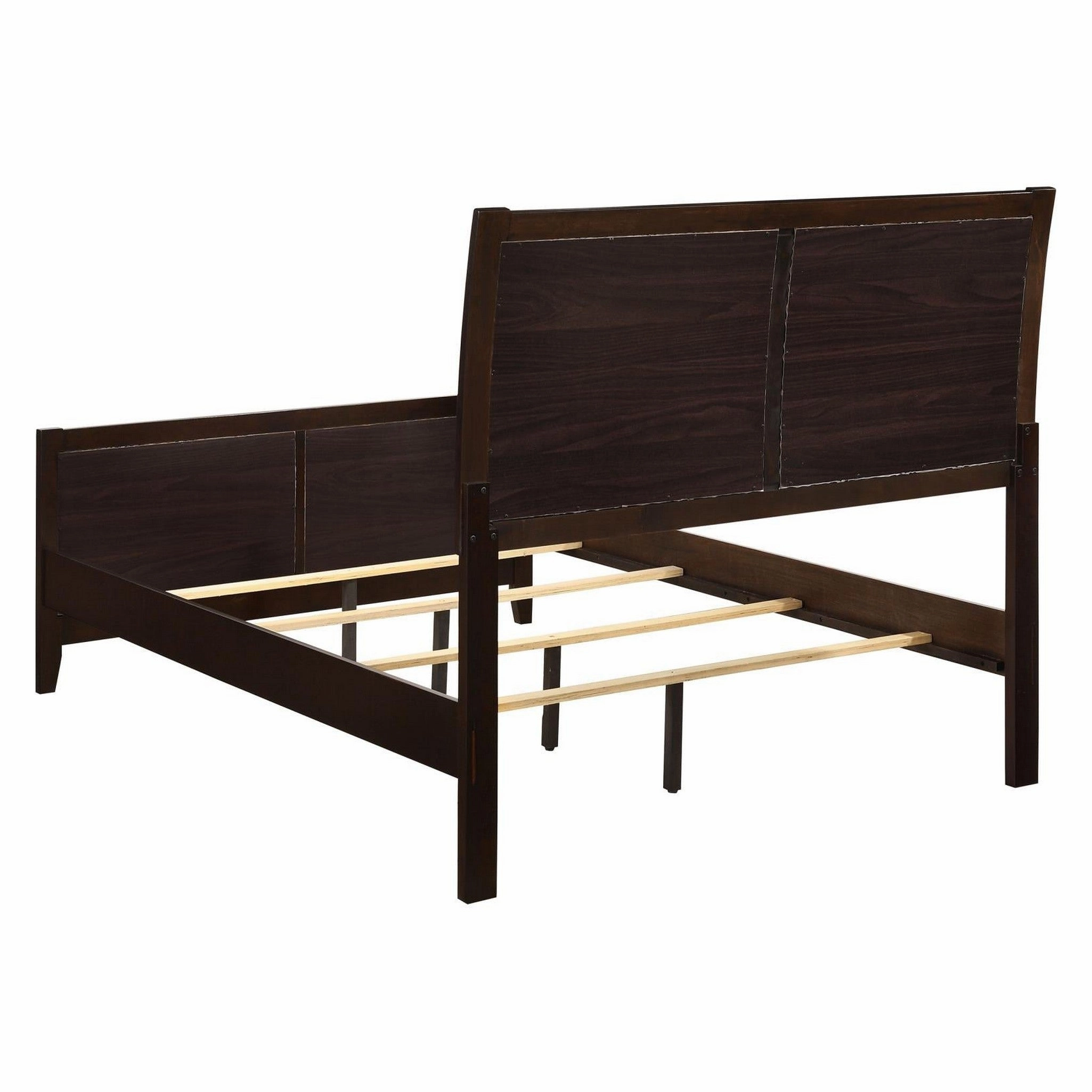 Coaster Carlton Eastern King Upholstered Bed Cappuccino And Black
