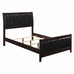 Coaster Carlton Queen Upholstered Bed Cappuccino And Black bed frame,bed base,bedroom furniture