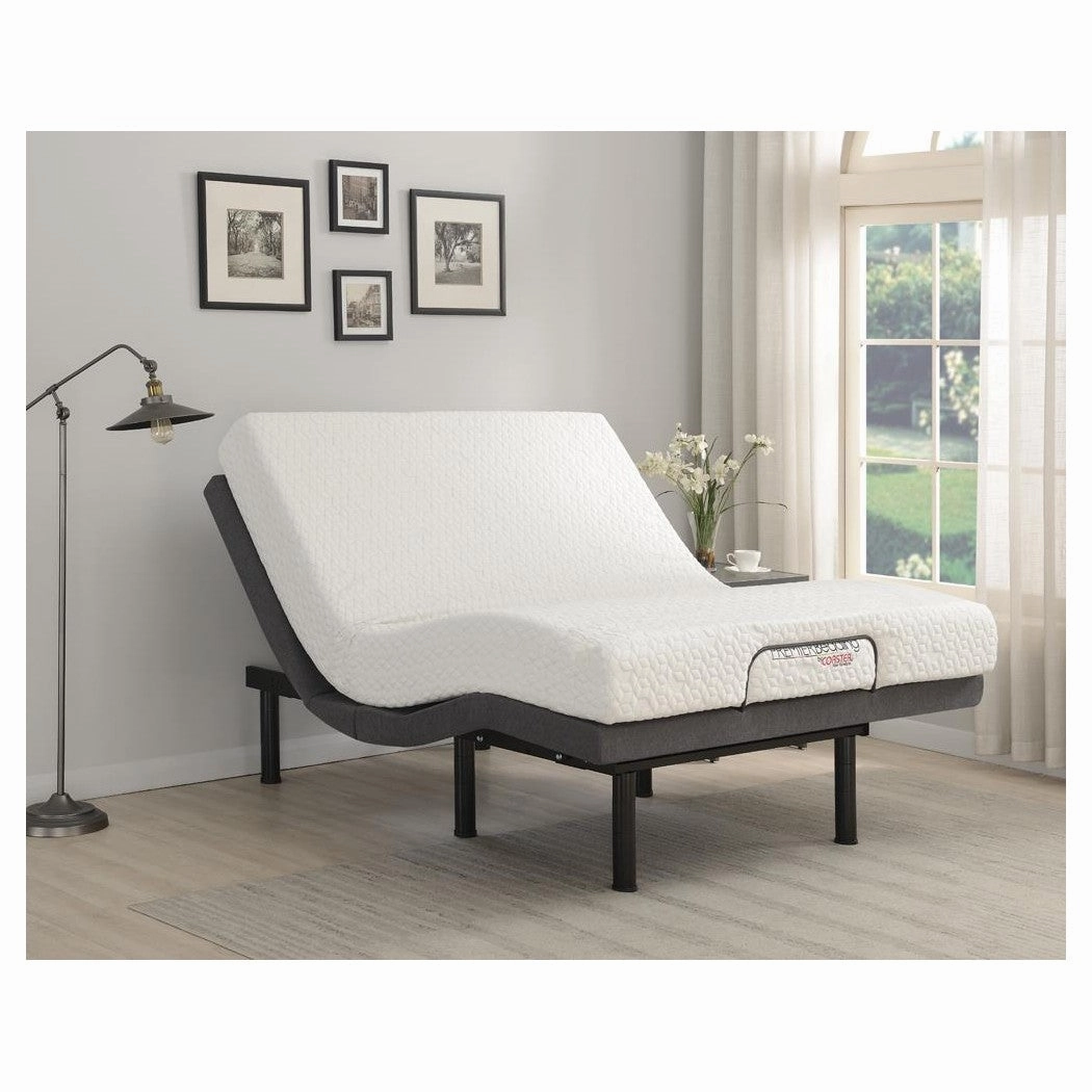 Coaster Clara Twin Xl Adjustable Bed Base Grey And Black