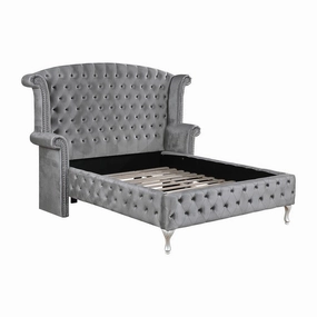 Coaster Deanna California King Tufted Upholstered Bed Grey bed frame,bed base,bedroom furniture