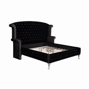 Coaster Deanna Eastern King Tufted Upholstered Bed Black bed frame,bed base,bedroom furniture
