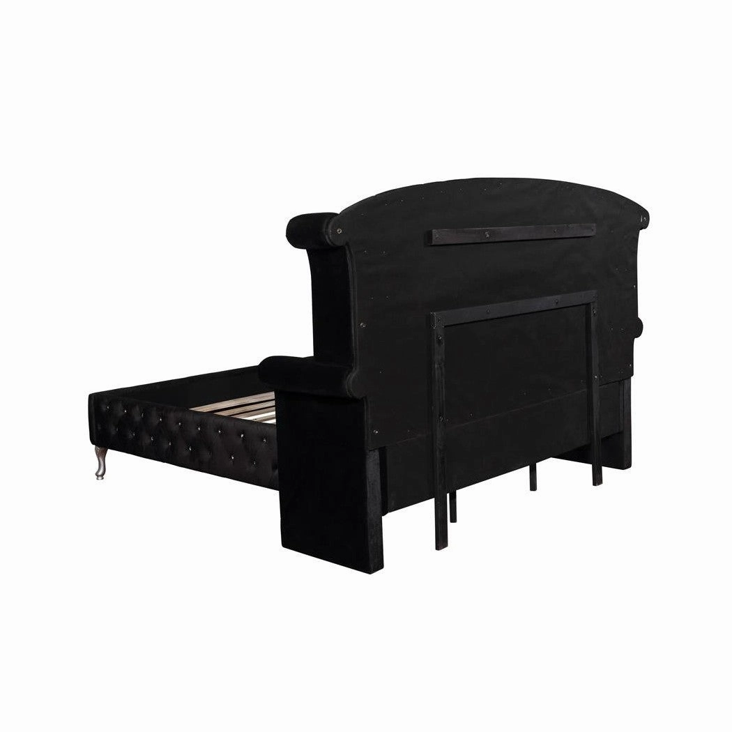 Coaster Deanna Queen Tufted Upholstered Bed Black