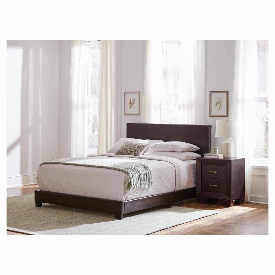 Coaster Dorian Upholstered Eastern King Bed Brown