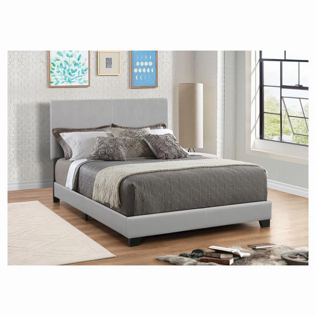 Coaster Dorian Upholstered Eastern King Bed Grey