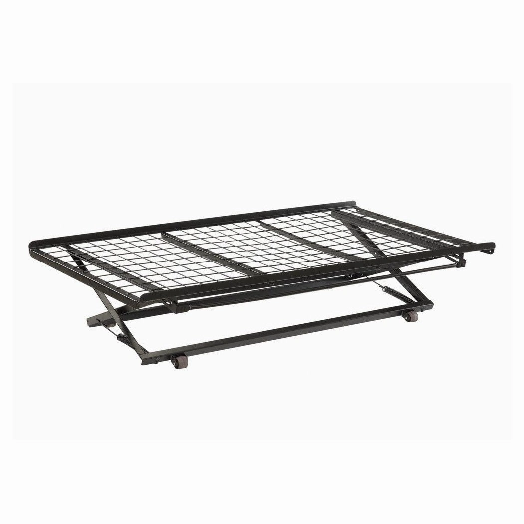 Coaster Ethan Pop Up Trundle Bed With Rollers Black bed frame,bed base,bedroom furniture