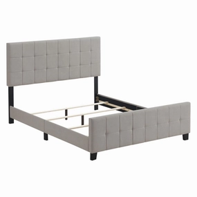 Coaster Fairfield Queen Upholstered Panel Bed Beige bed frame,bed base,bedroom furniture