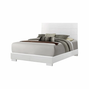 Coaster Felicity Queen Panel Bed Glossy White bed frame,bed base,bedroom furniture