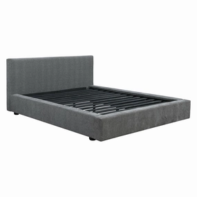 Coaster Gregory Upholstered Platform Bed Graphite bed frame,bed base,bedroom furniture