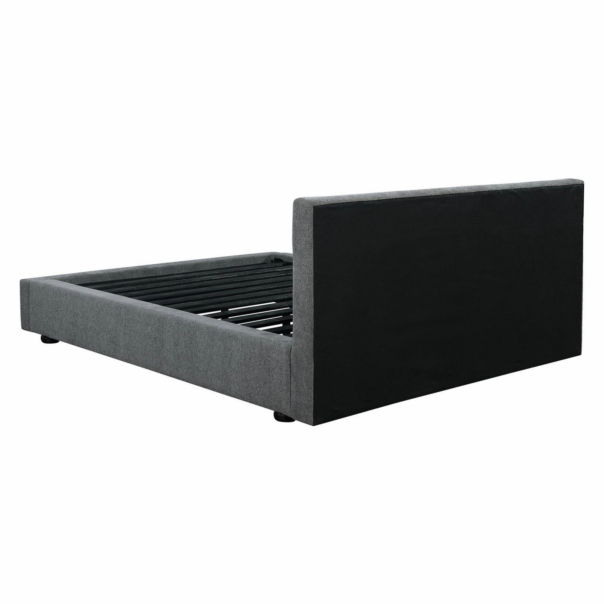 Coaster Gregory Upholstered Platform Bed Graphite