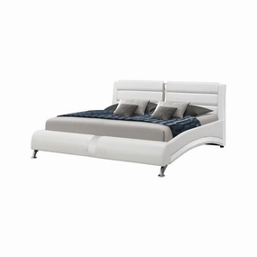 Coaster Jeremaine Eastern King Upholstered Bed White bed frame,bed base,bedroom furniture