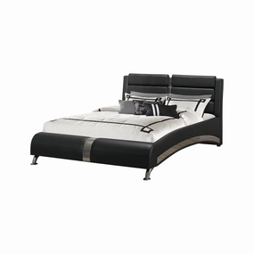 Coaster Jeremaine Queen Upholstered Bed Black bed frame,bed base,bedroom furniture