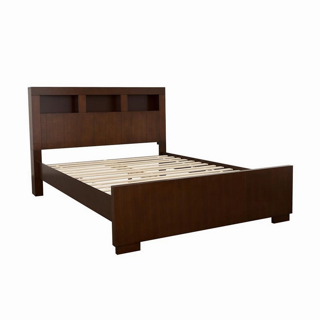 Coaster Jessica California King Bed With Storage Headboard Cappuccino bed frame,bed base,bedroom furniture