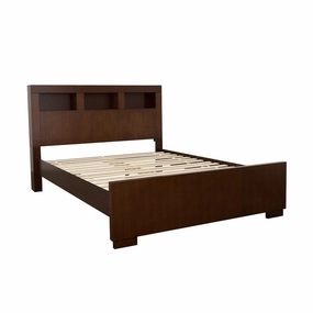 Coaster Jessica California King Bed With Storage Headboard Cappuccino bed frame,bed base,bedroom furniture