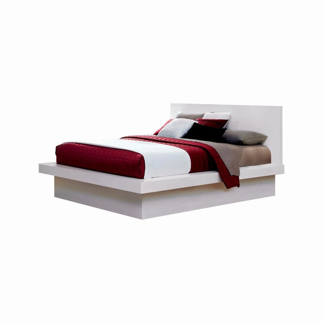 Coaster Jessica Eastern King Platform Bed With Rail Seating White