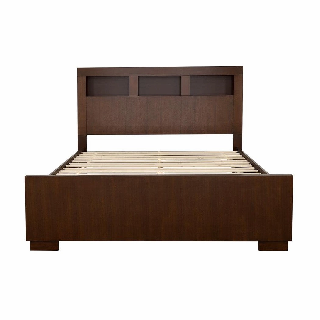 Coaster Jessica Queen Bed With Storage Headboard Cappuccino