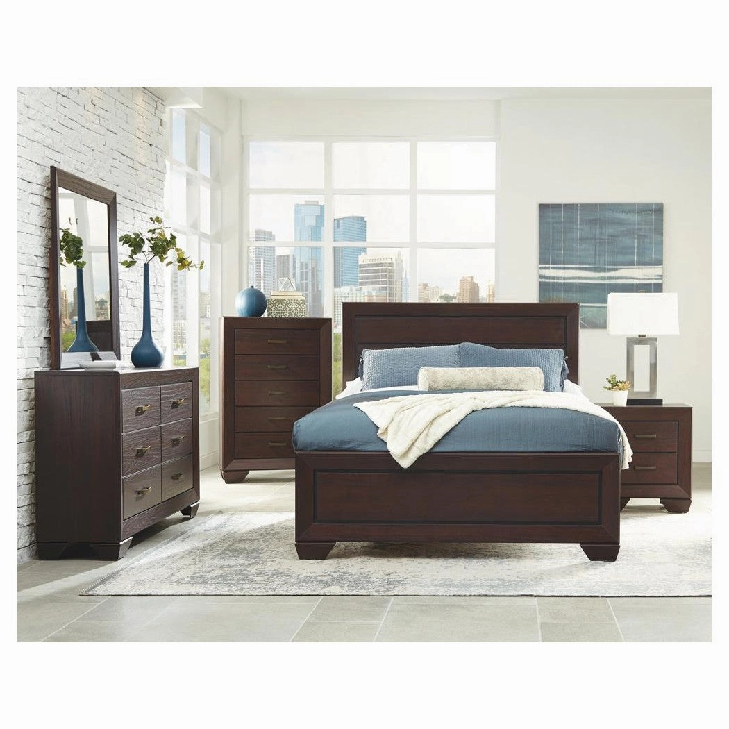 Coaster Kauffman California King Panel Bed Dark Cocoa