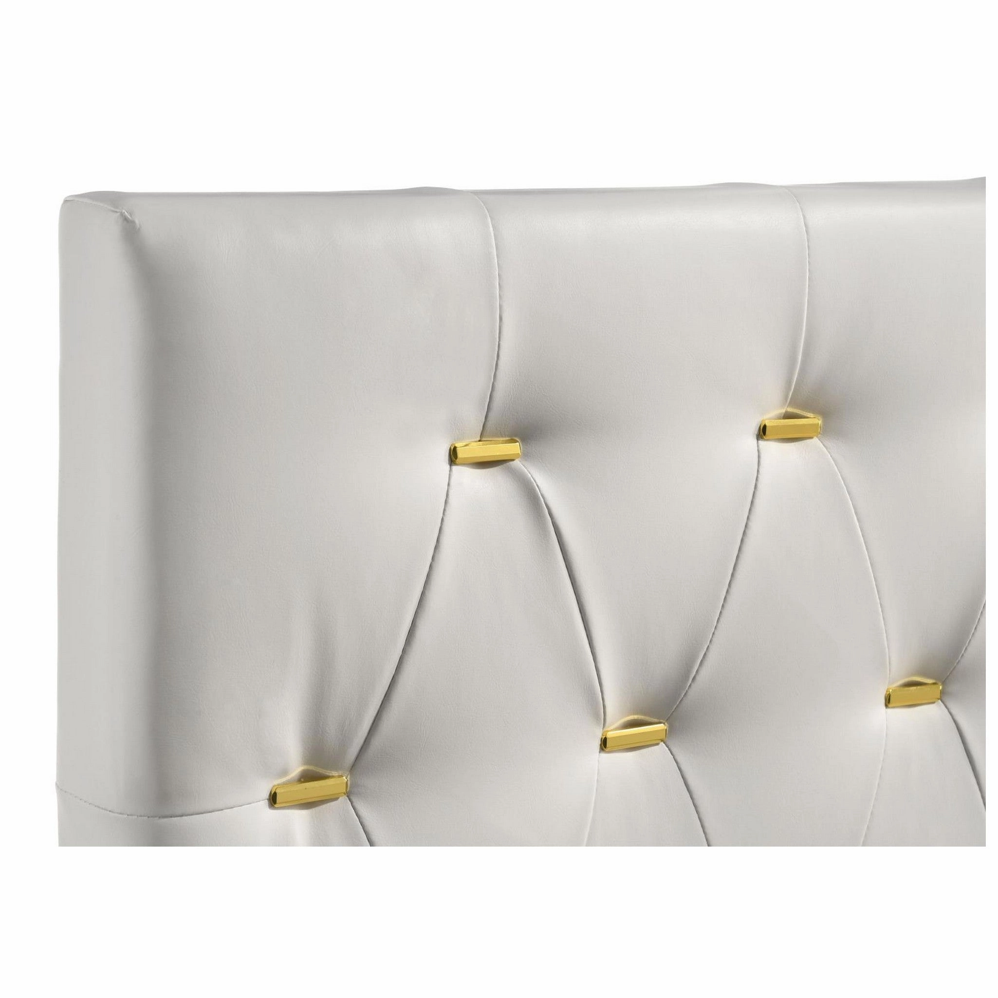 Coaster Kendall Tufted Upholstered Panel Queen Bed White