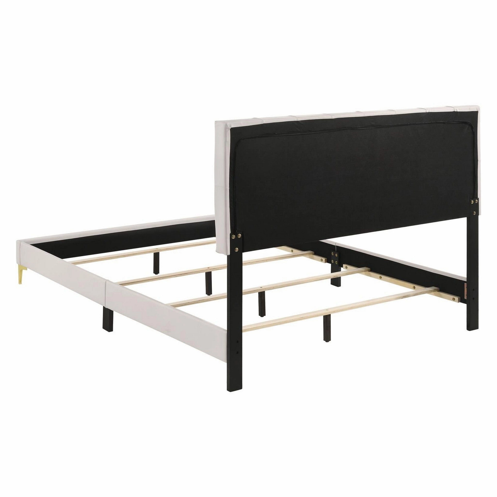 Coaster Kendall Tufted Upholstered Panel Queen Bed White