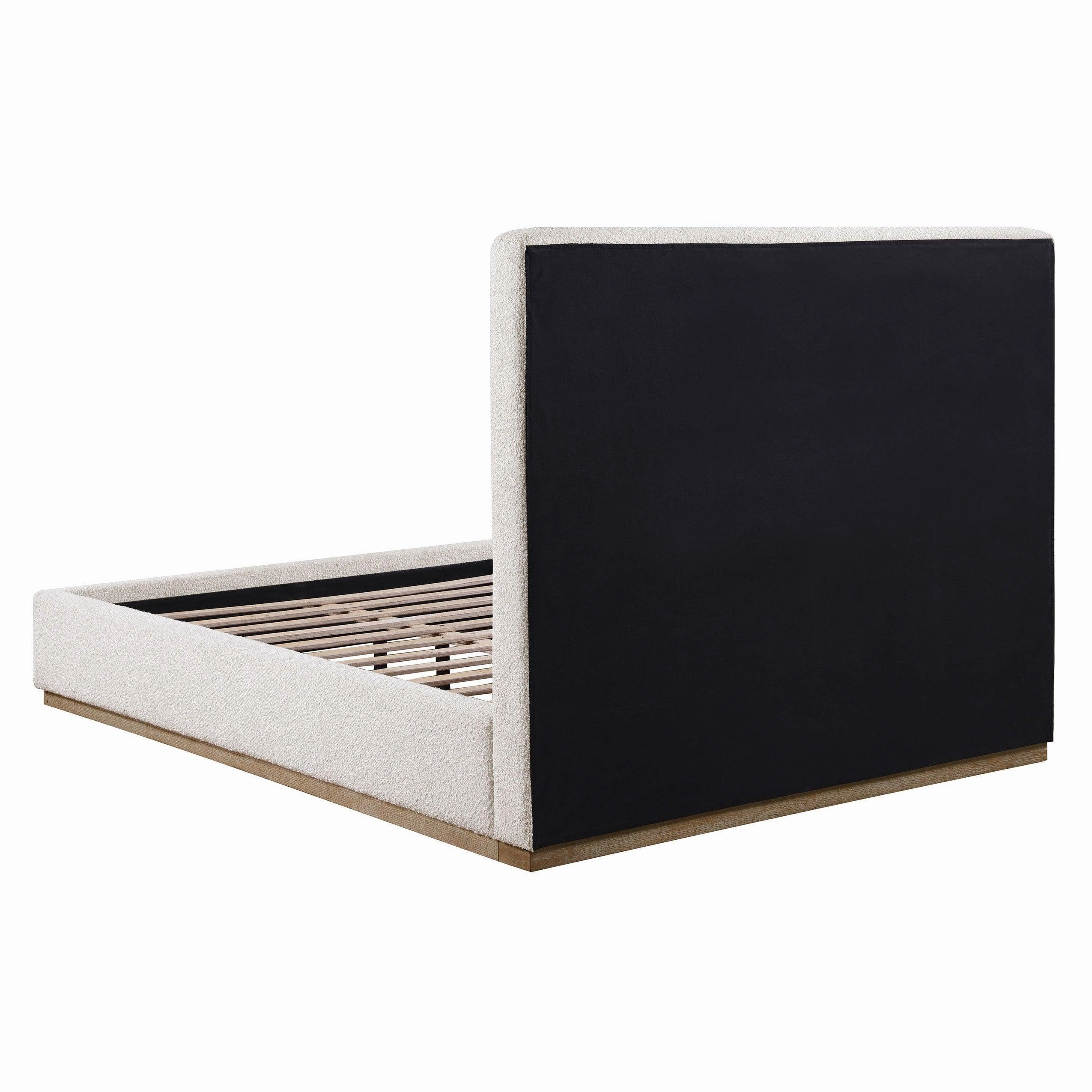 Coaster Knox Upholstered Queen Platform Bed Cream