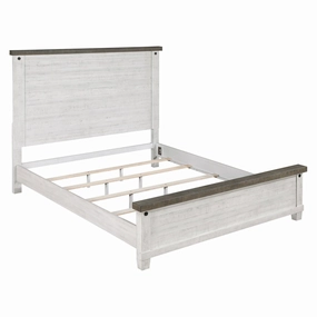 Coaster Lilith Queen Panel Bed Distressed Grey and White bed frame,bed base,bedroom furniture