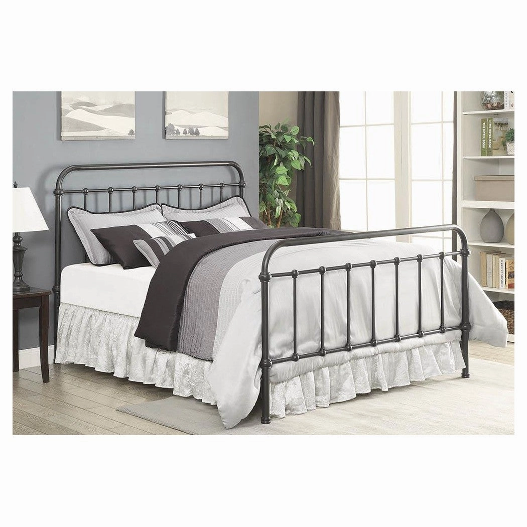 Coaster Livingston California King Panel Metal Bed Dark Bronze