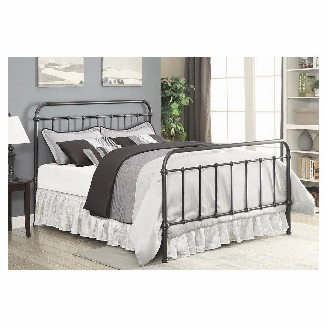 Coaster Livingston Queen Panel Metal Bed Dark Bronze
