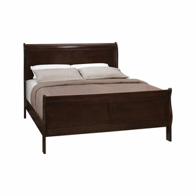 Coaster Louis Philippe Queen Panel Sleigh Bed Cappuccino bed frame,bed base,bedroom furniture