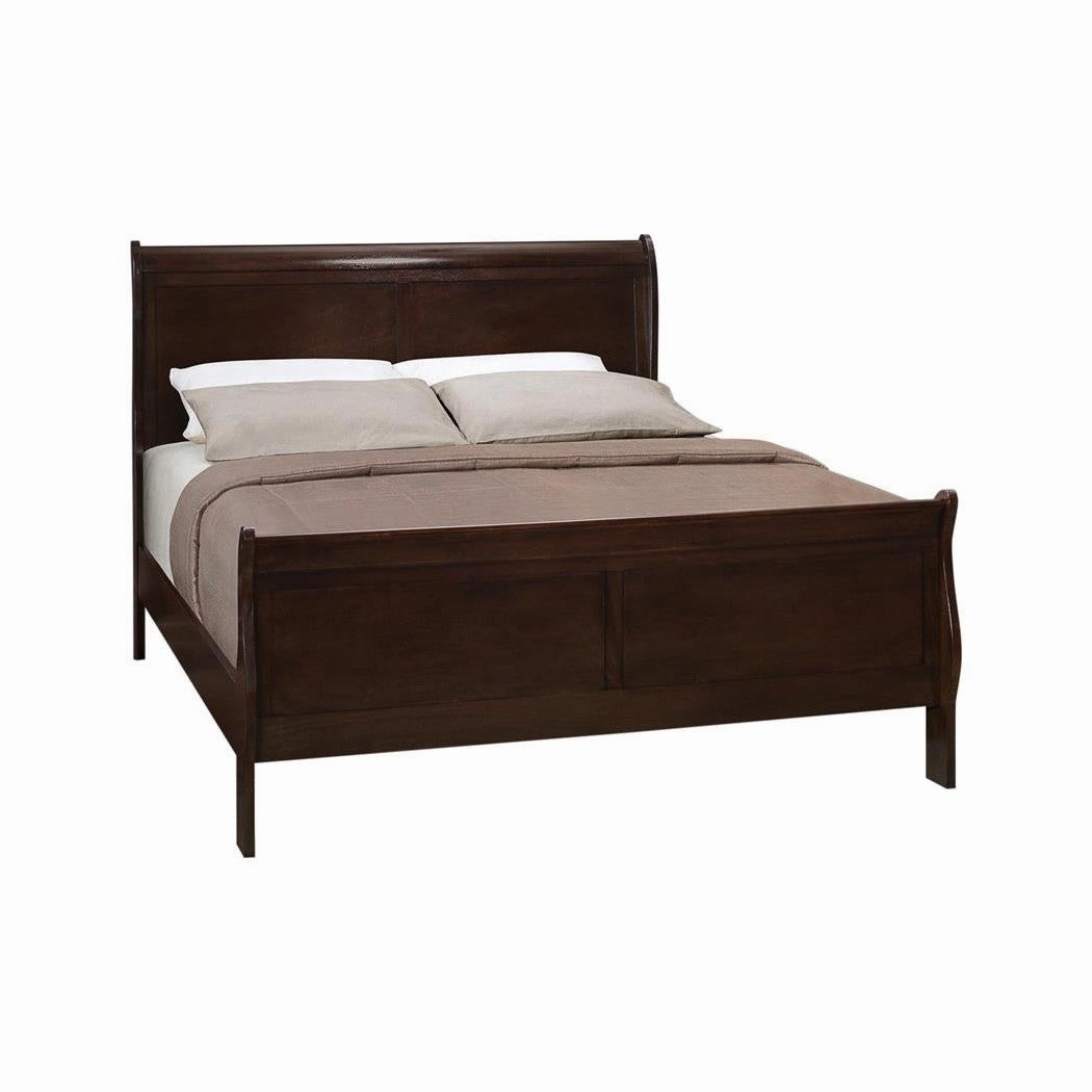 Coaster Louis Philippe Queen Panel Sleigh Bed Cappuccino bed frame,bed base,bedroom furniture