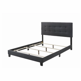 Coaster Mapes Tufted Upholstered Eastern King Bed Charcoal bed frame,bed base,bedroom furniture