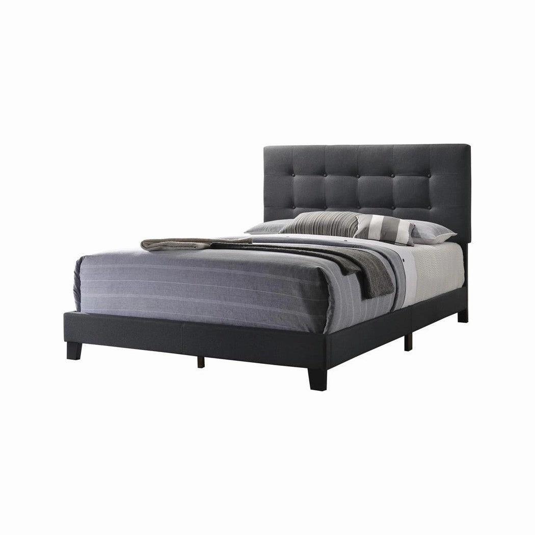 Coaster Mapes Tufted Upholstered Eastern King Bed Charcoal