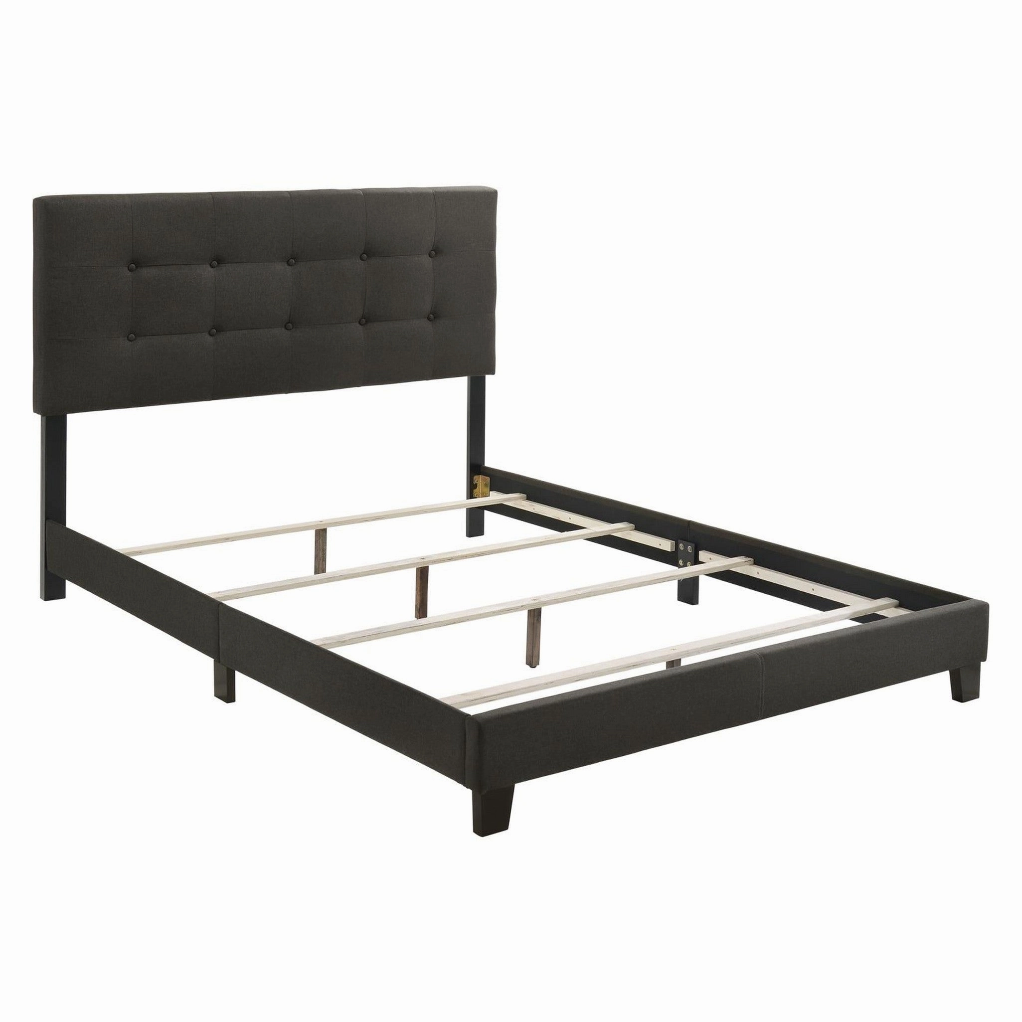 Coaster Mapes Tufted Upholstered Queen Bed Charcoal bed frame,bed base,bedroom furniture